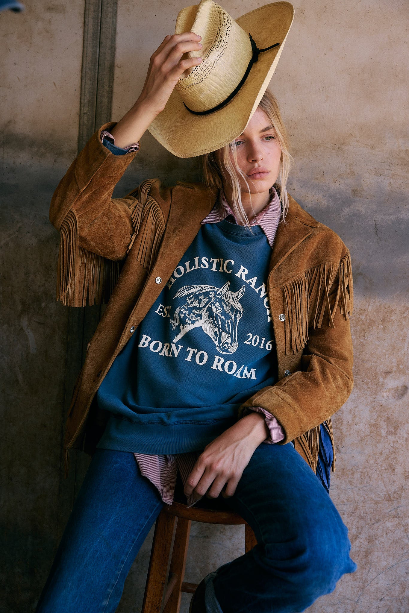 Born to Roam French Terry Crewneck