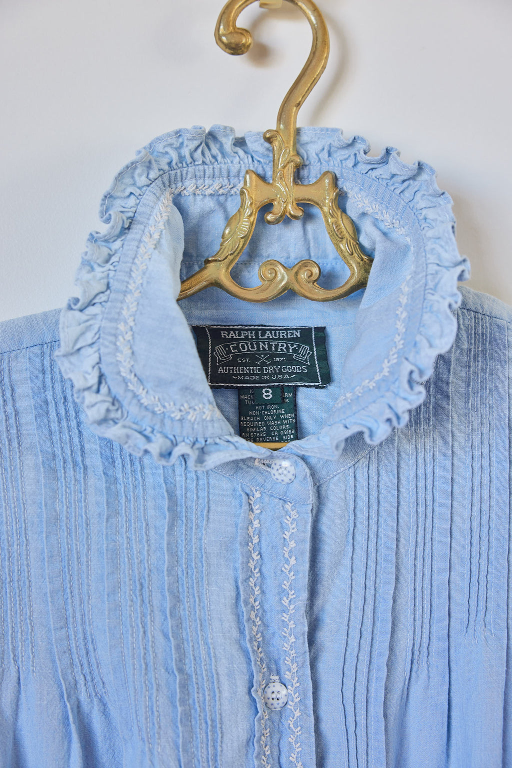 Vintage Ralph Lauren Country Chambray Blouse
