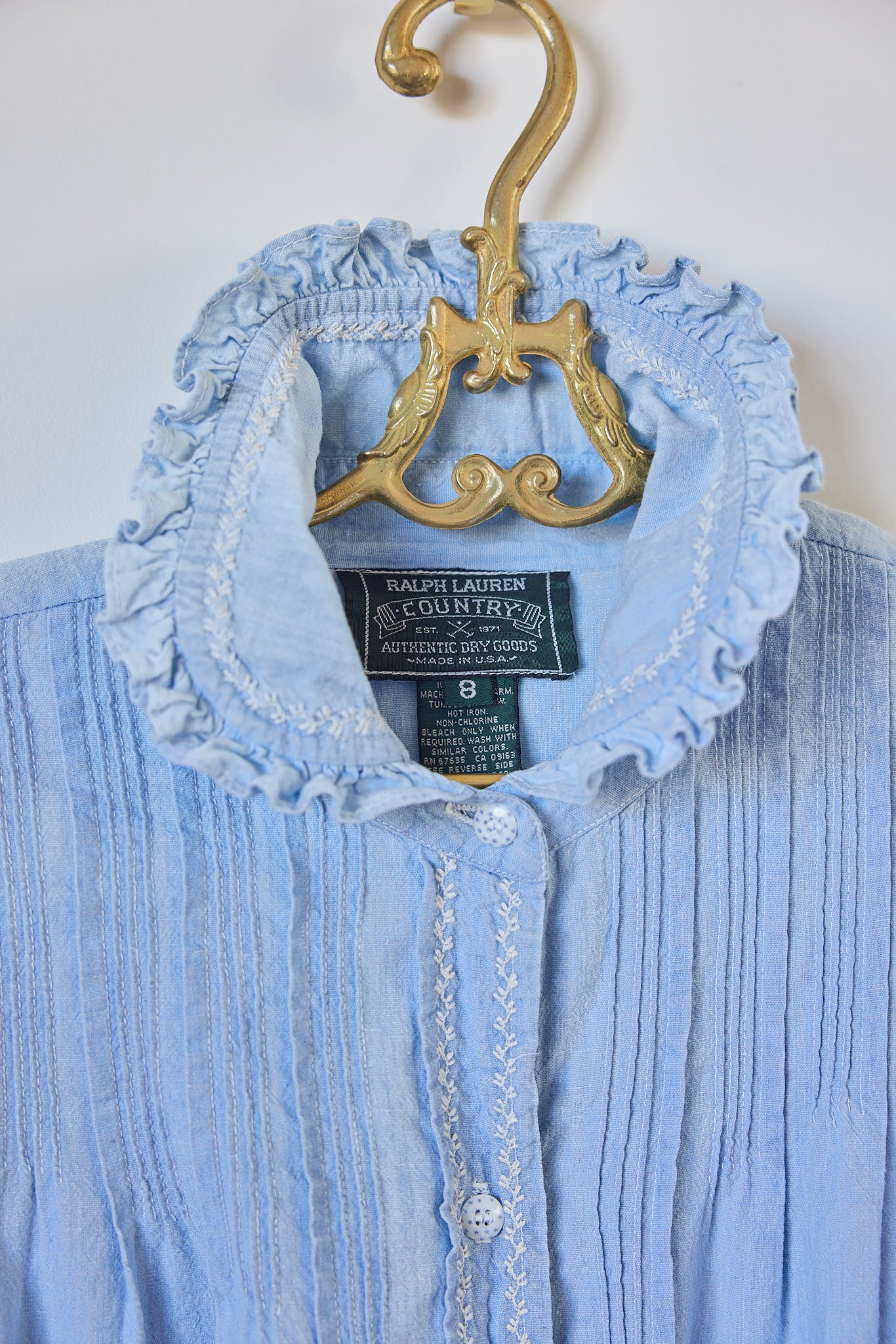 Vintage Ralph Lauren Country Chambray Blouse