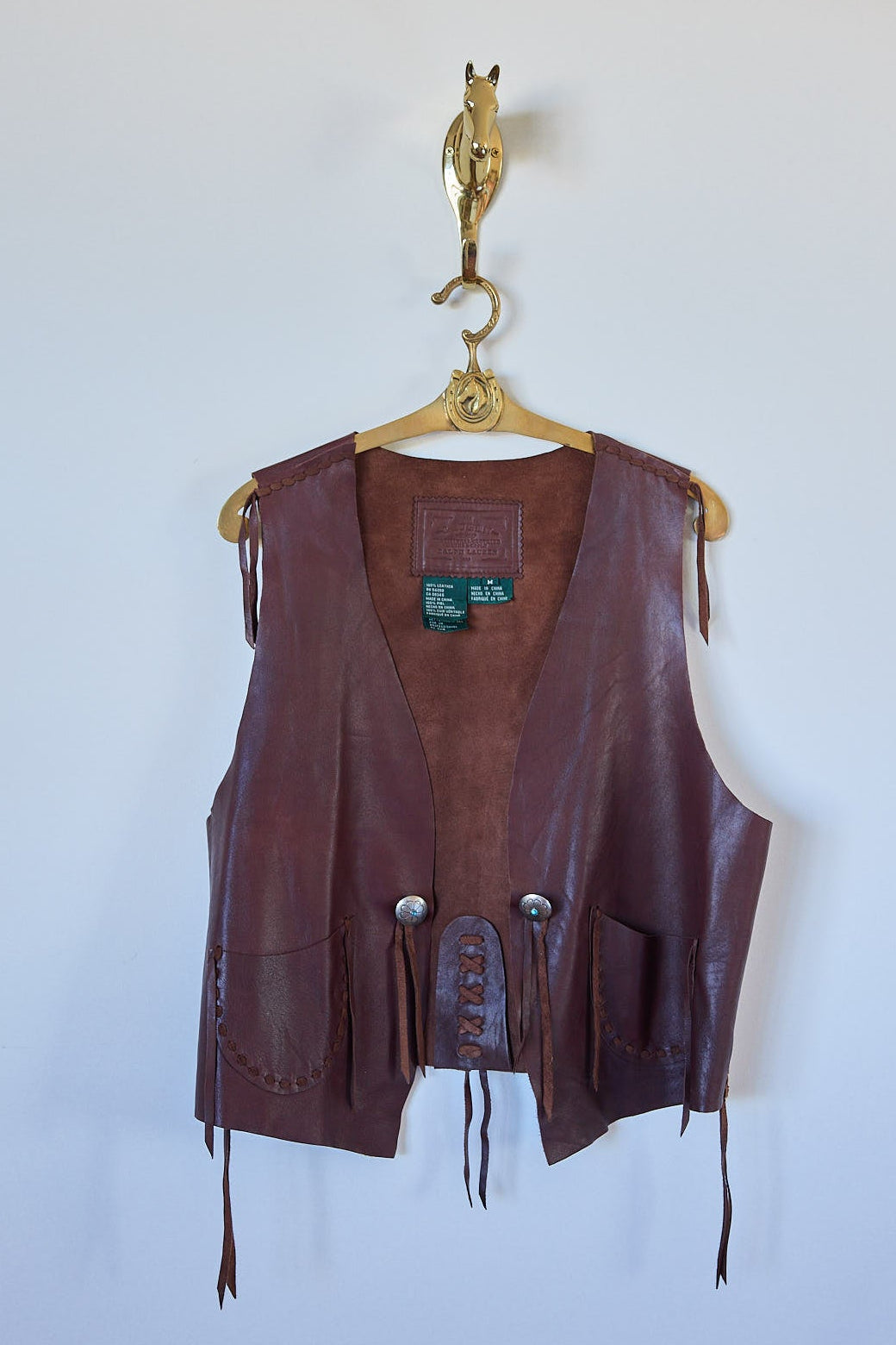 Vintage Ralph Lauren Western Leather Vest