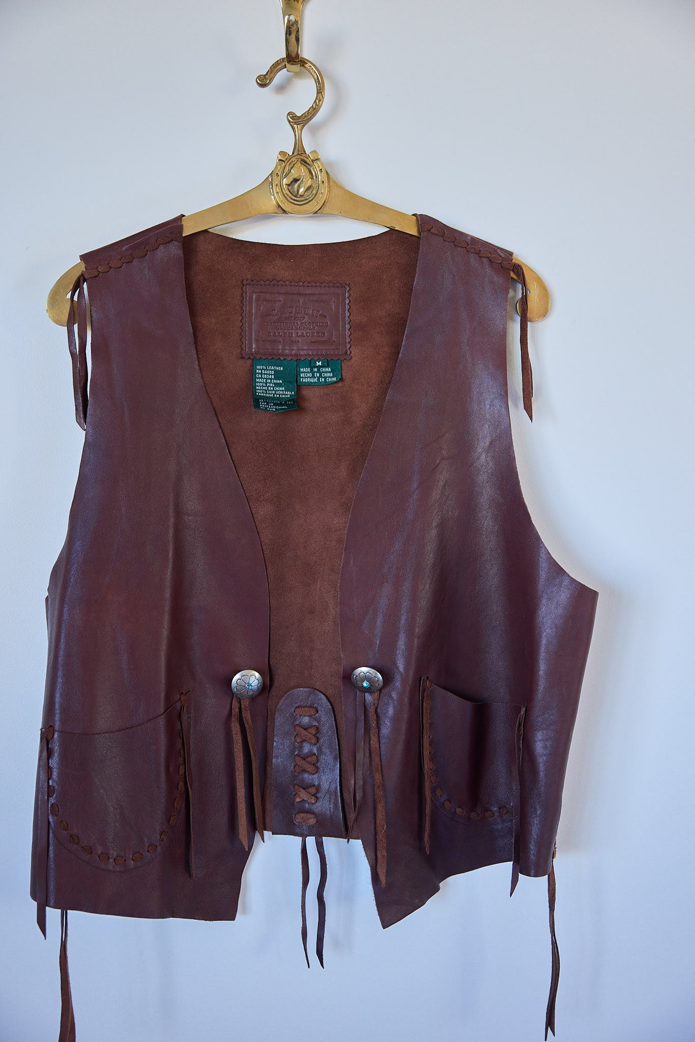 Vintage Ralph Lauren Western Leather Vest