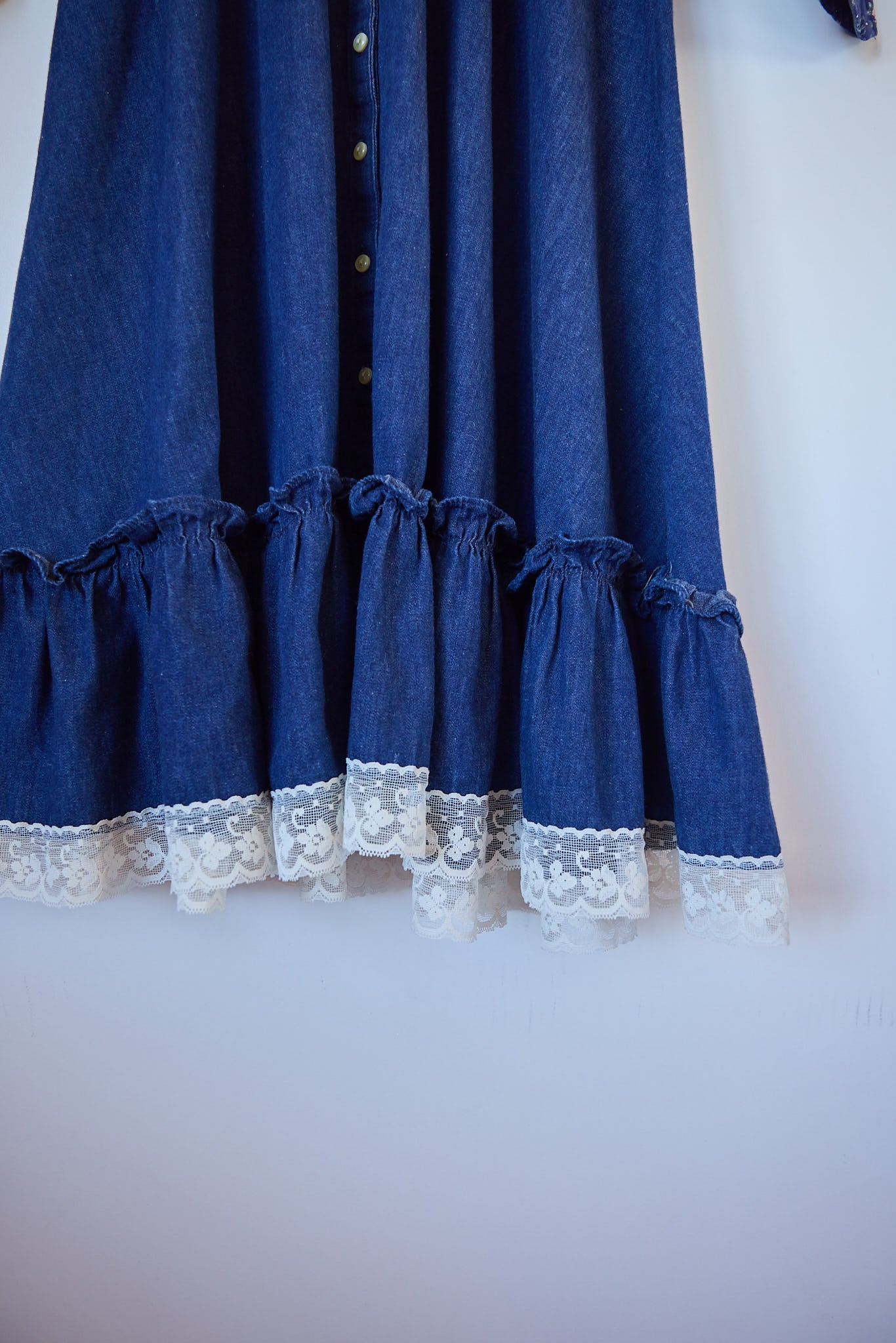 Vintage Gunne Sax by Jessica Denim Prairie Dress