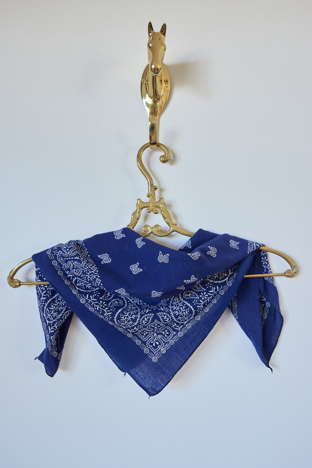 Vintage Wamcraft Navy Blue Bandana, Made in USA