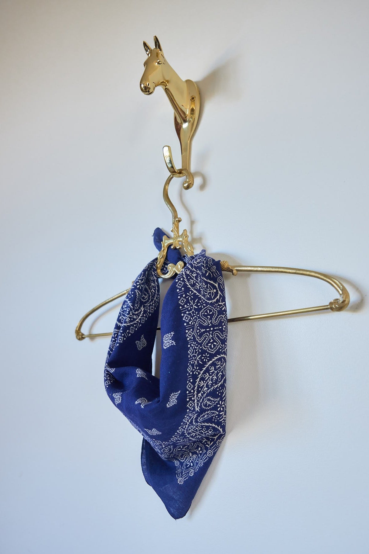 Vintage Wamcraft Navy Blue Bandana, Made in USA