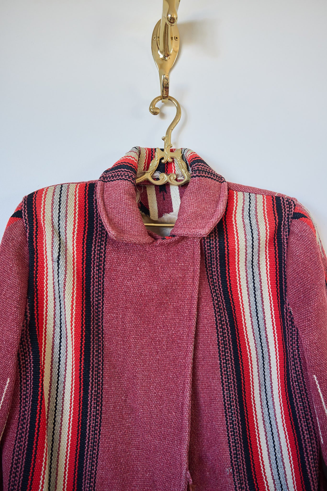 Vintage Chimayo Blanket Jacket  Handwoven New Mexico Wool
