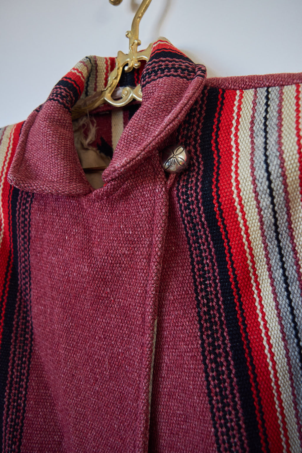 Vintage Chimayo Blanket Jacket  Handwoven New Mexico Wool