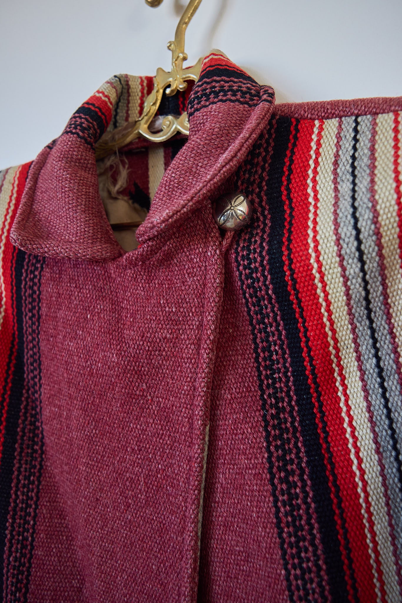 Vintage Chimayo Blanket Jacket  Handwoven New Mexico Wool