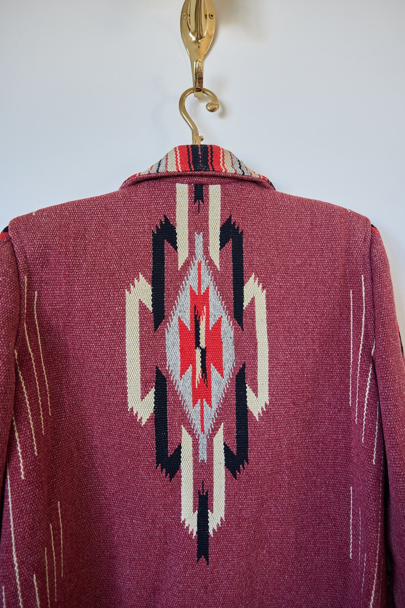 Vintage Chimayo Blanket Jacket  Handwoven New Mexico Wool