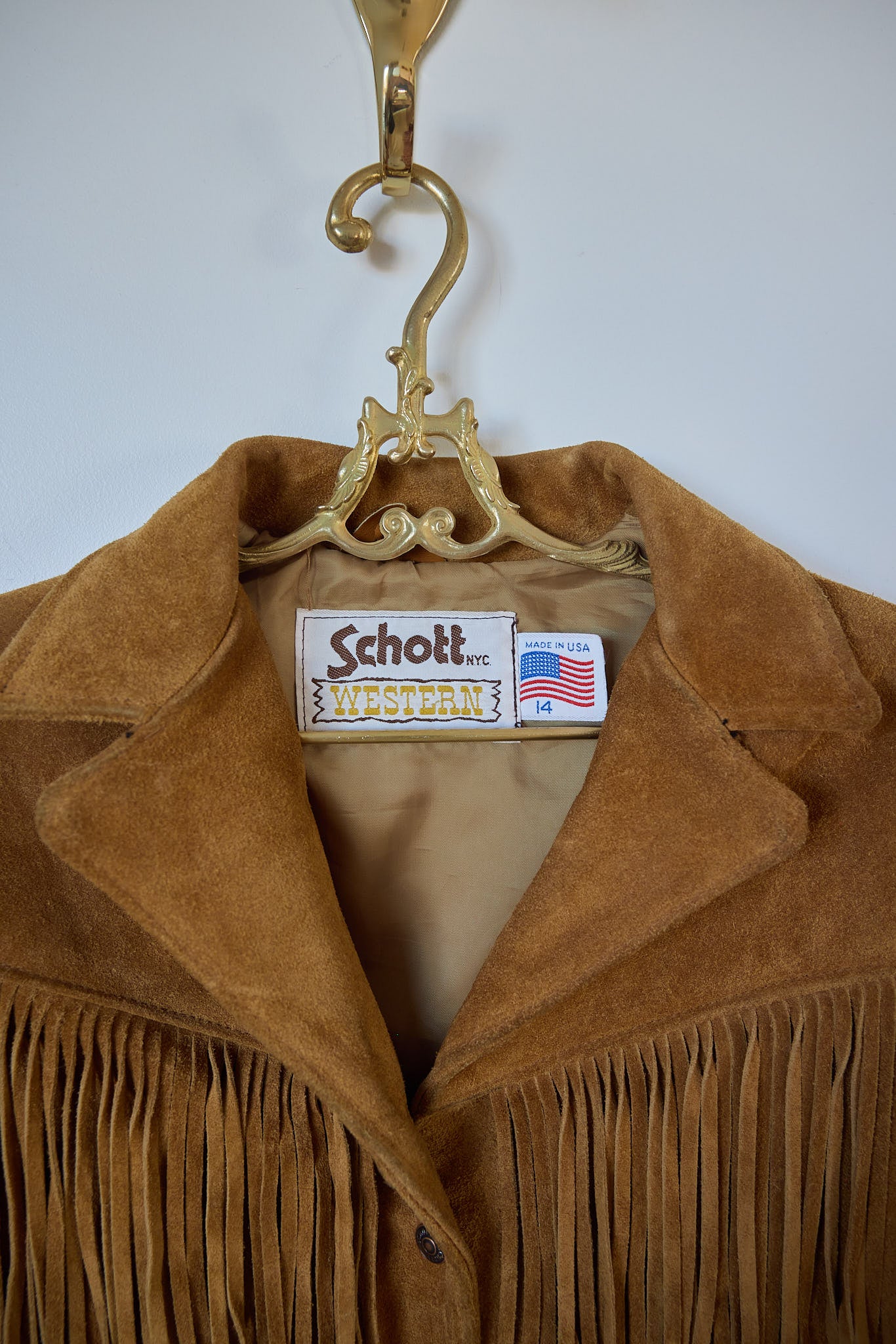 Schott Western Fringe Suede Jacket