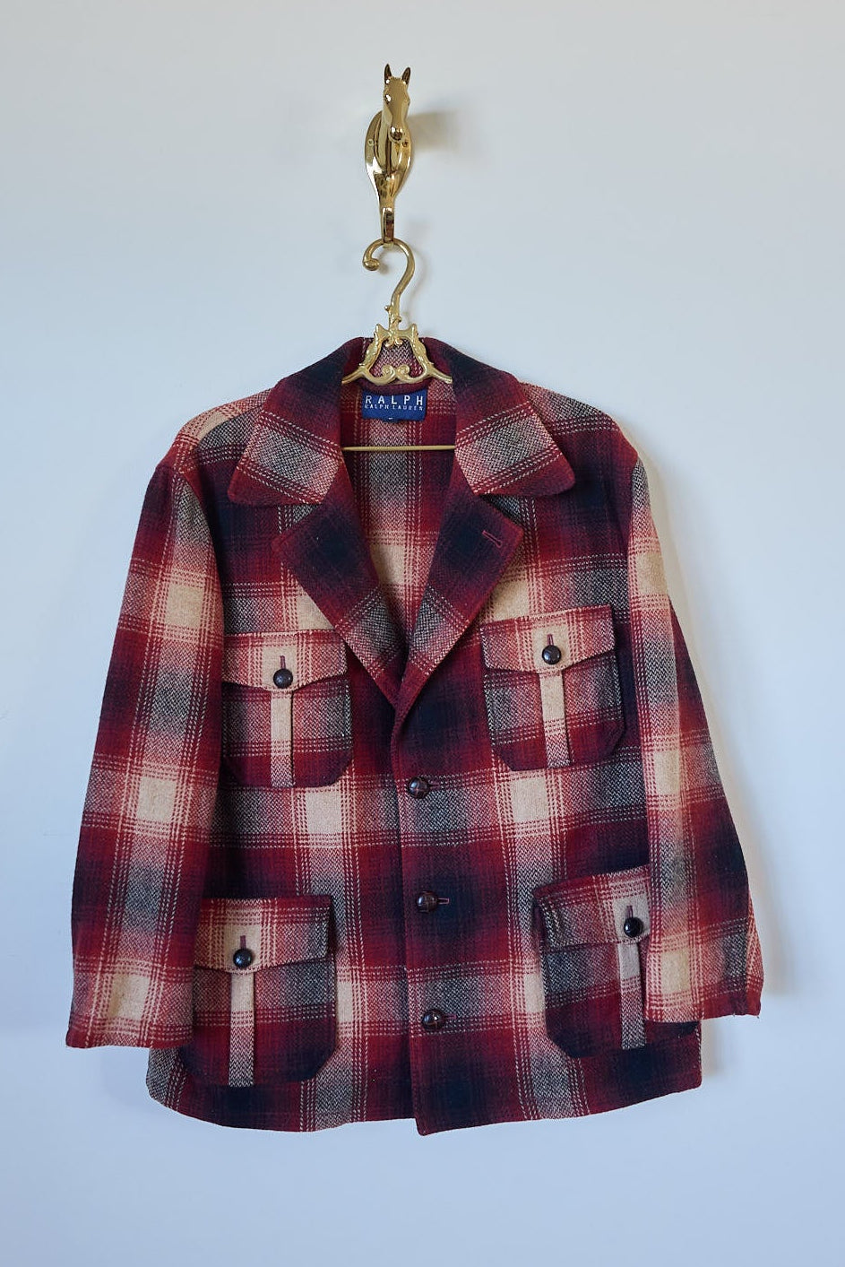 Vintage Ralph Ralph Lauren Wool Plaid Jacket