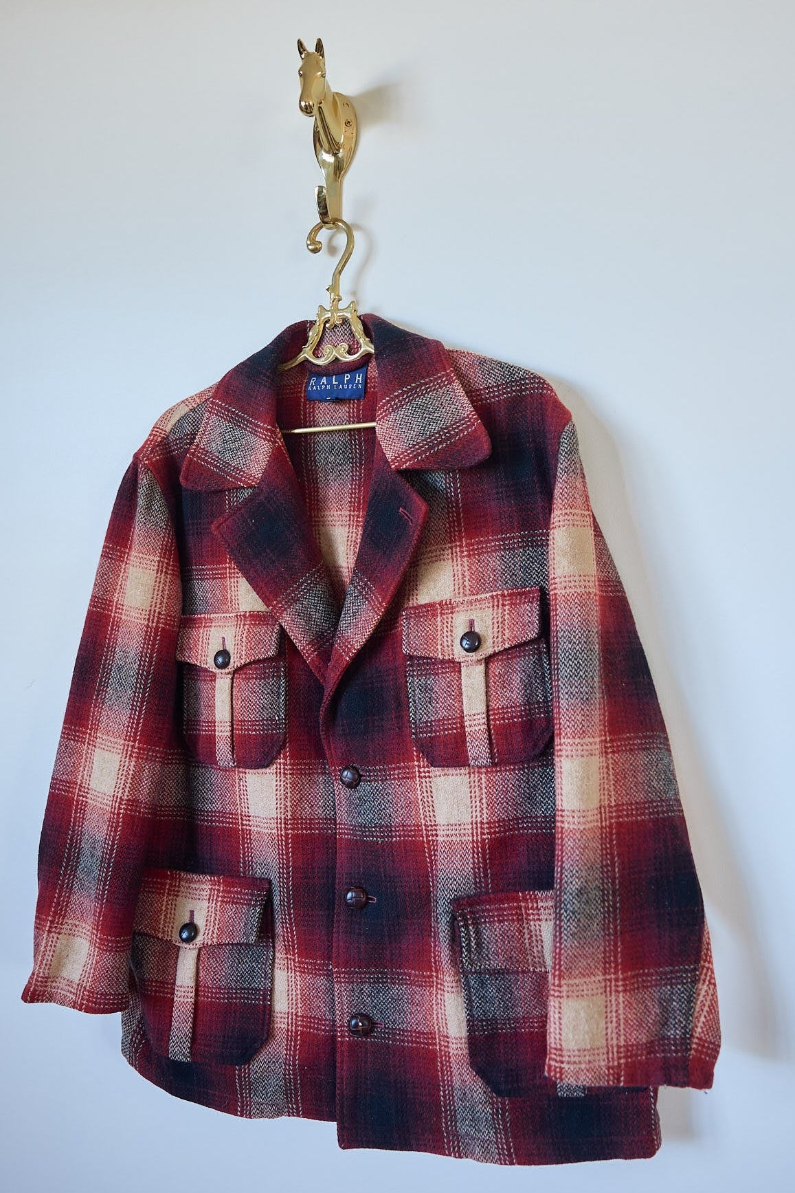 Vintage Ralph Ralph Lauren Wool Plaid Jacket