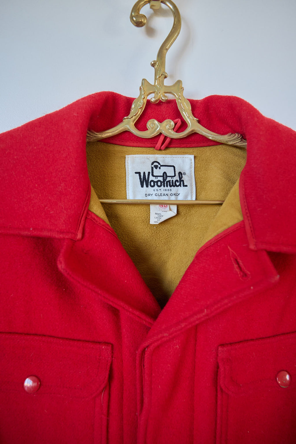 Vintage Woolrich Red Wool Hunting Jacket