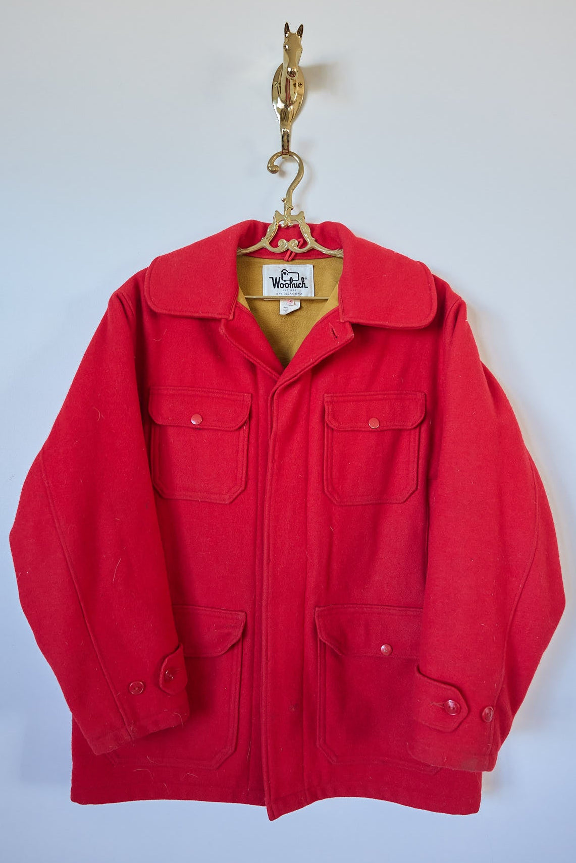 Vintage Woolrich Red Wool Hunting Jacket