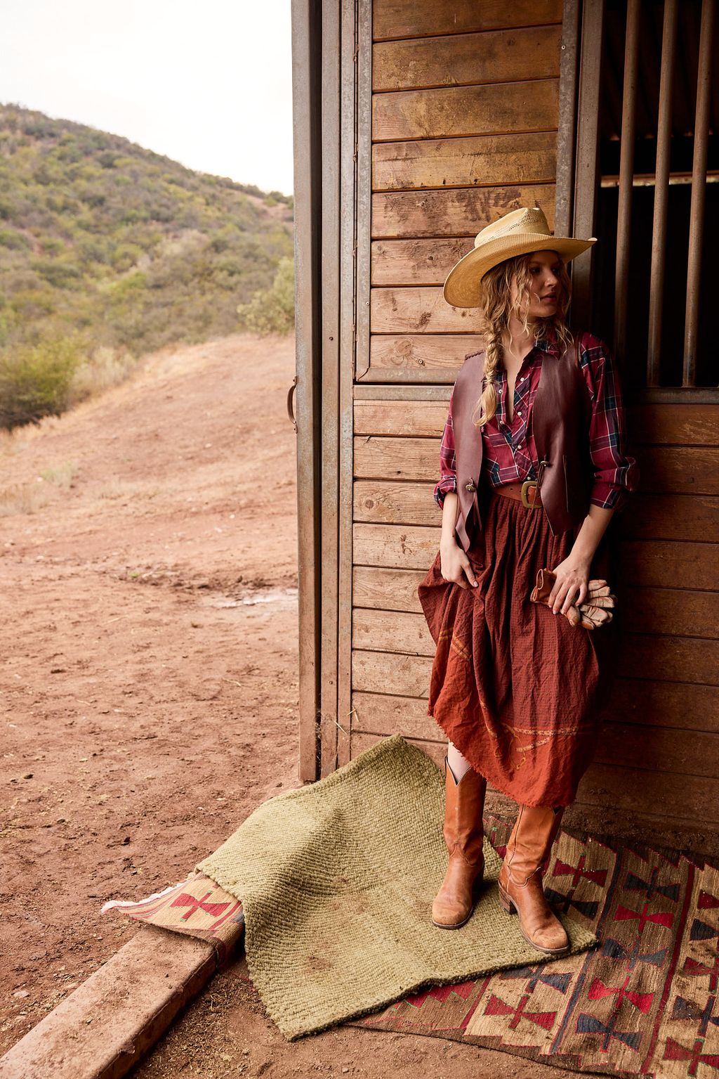 Vintage Ralph Lauren Wool Prairie Skirt