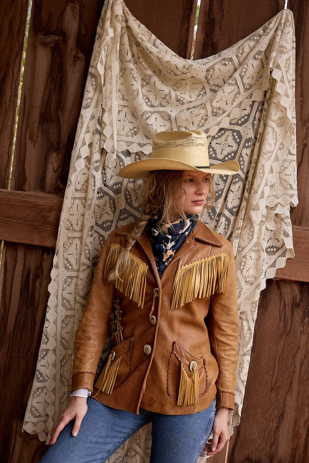 Vintage Equestrian Print Silk-Feel Scarf