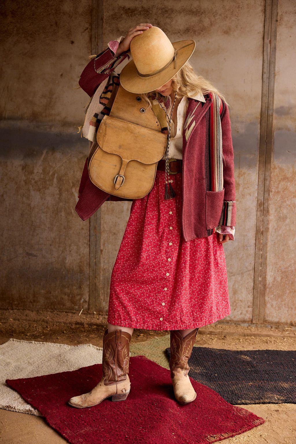 Vintage Chimayo Blanket Jacket  Handwoven New Mexico Wool