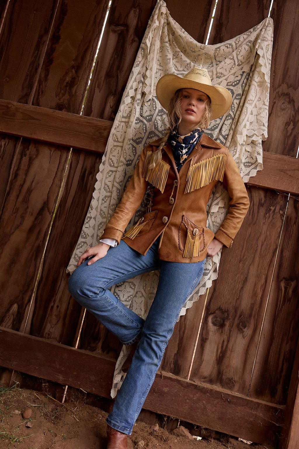 Vintage Equestrian Print Silk-Feel Scarf