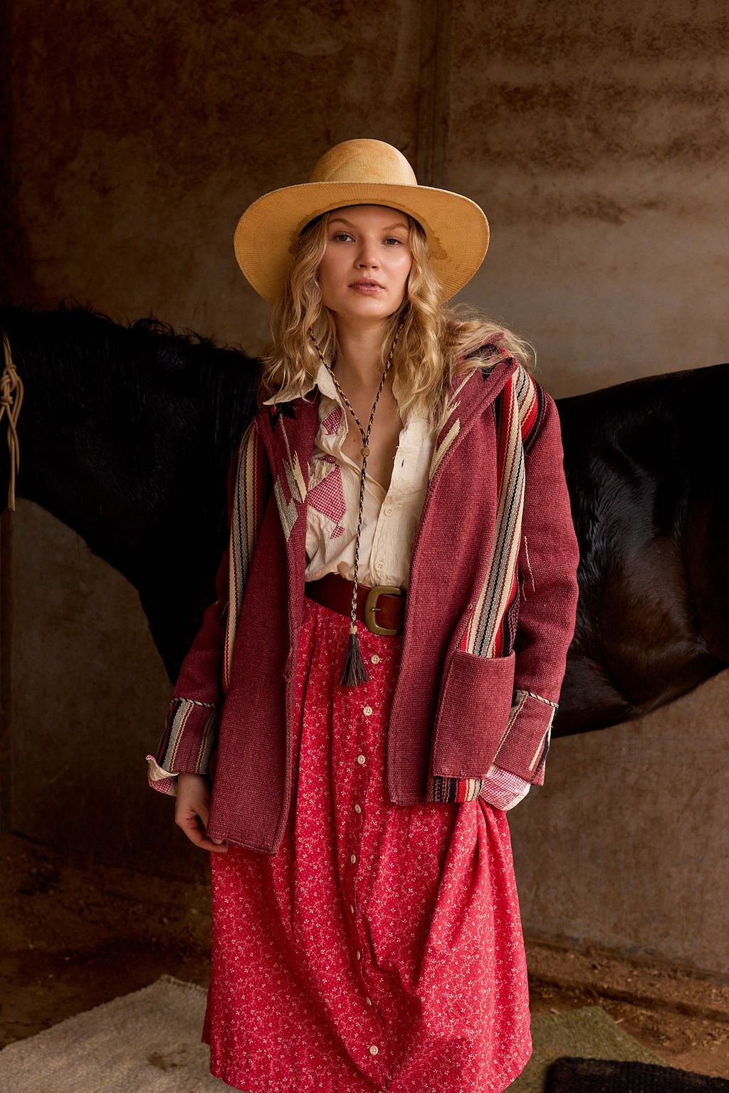 Vintage Chimayo Blanket Jacket  Handwoven New Mexico Wool