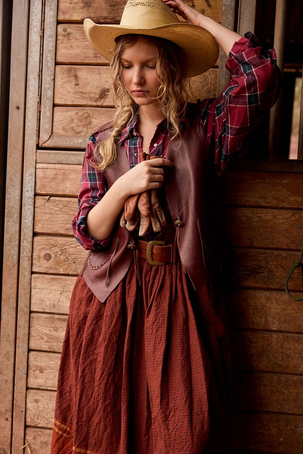 Vintage Ralph Lauren Western Leather Vest