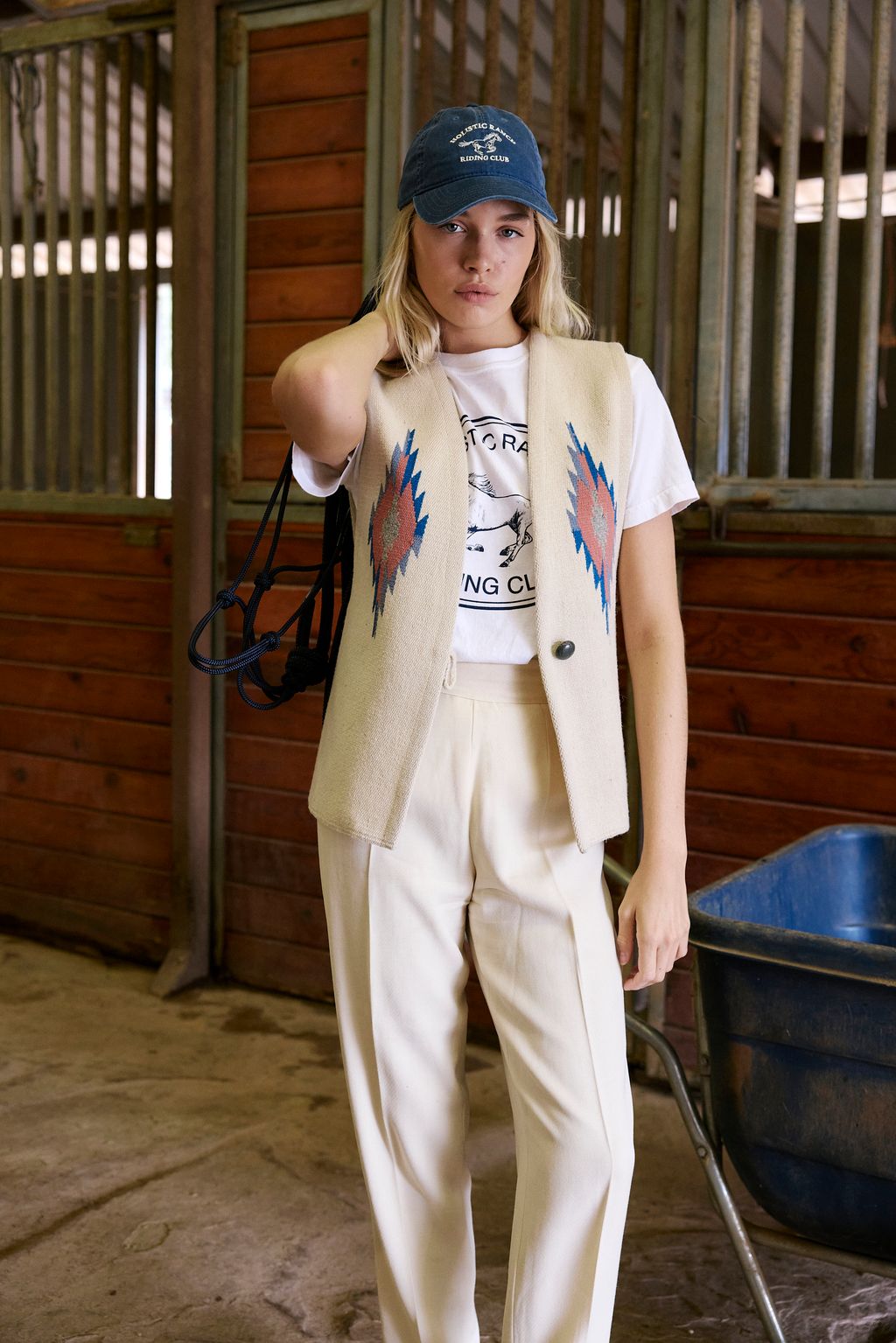 Vintage Ortega’s Handwoven Chimayo Wool Vest, Made in New Mexico