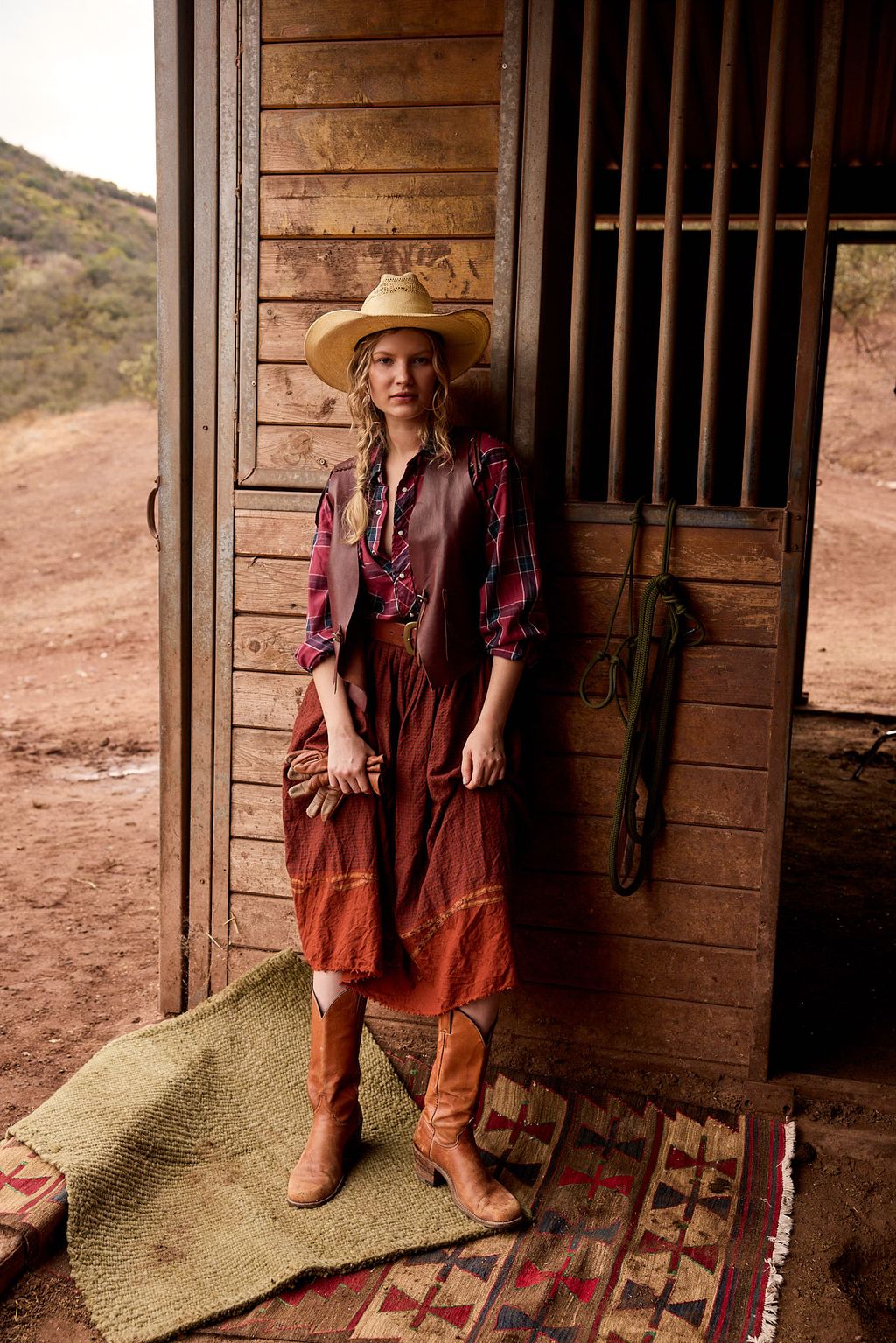 Vintage Ralph Lauren Wool Prairie Skirt