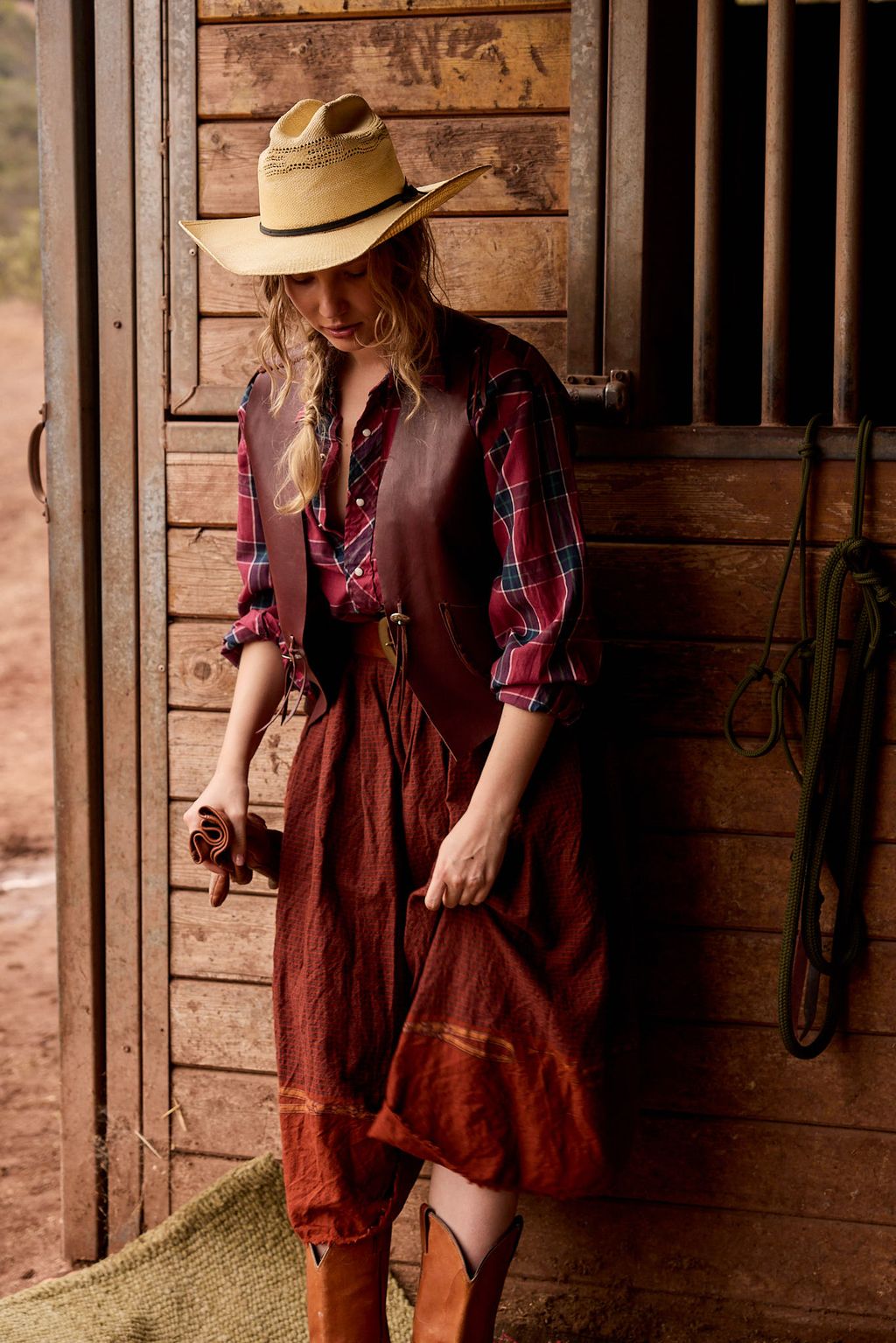 Vintage Ralph Lauren Wool Prairie Skirt